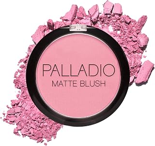 Palladio Matte Blush Berry Pink - Vegan Cruelty-Free Powder Blush for Soft Natural Glow & Skin Nourishment