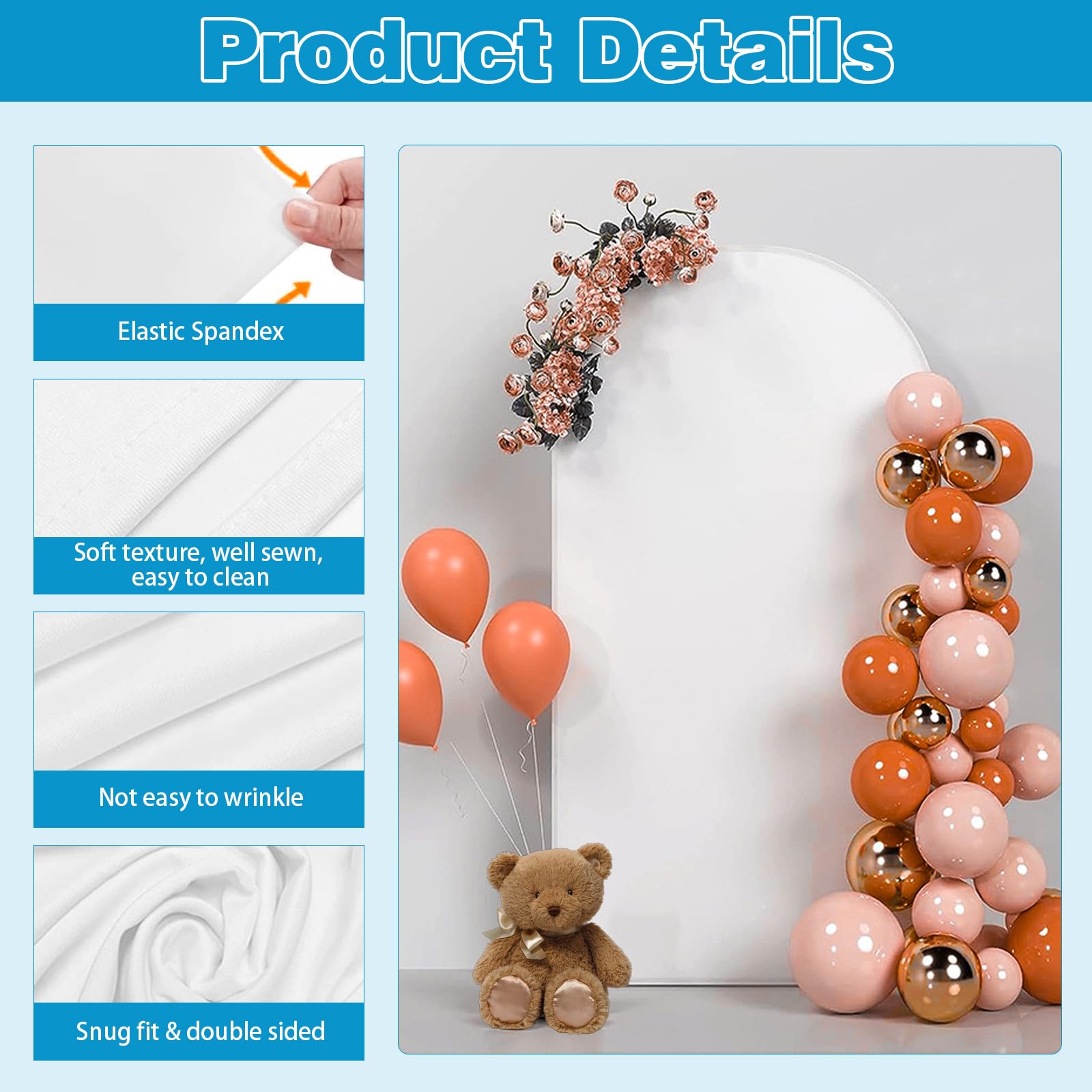 Arco Sfondo Copertina Rotondo Top Doubleside Arco Background Copertura Arco Matrimonio Decorazione Festa Compleanno Baby Party Banchetto