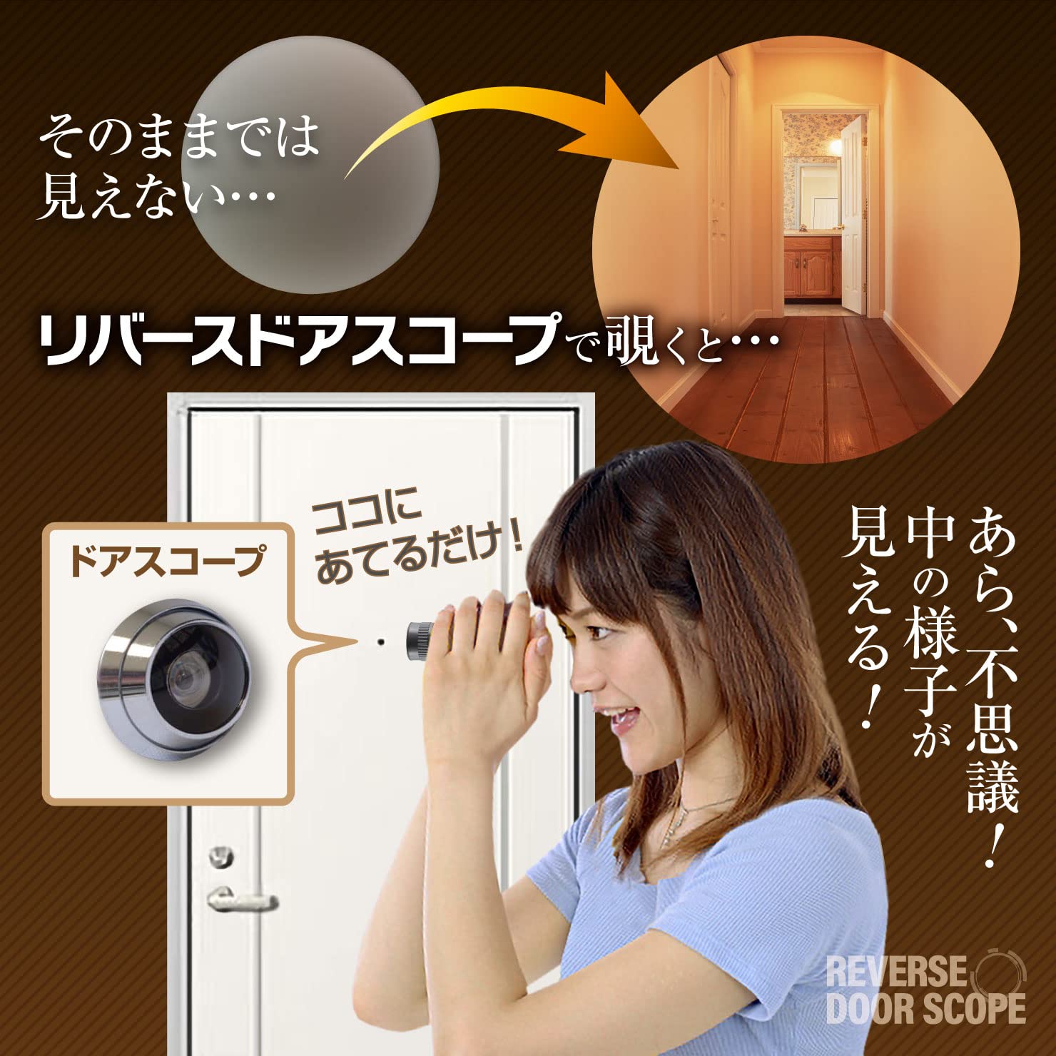 Amazon.co.jp: 【防犯アイテム】リバースドアスコープ 遠近両用単眼鏡