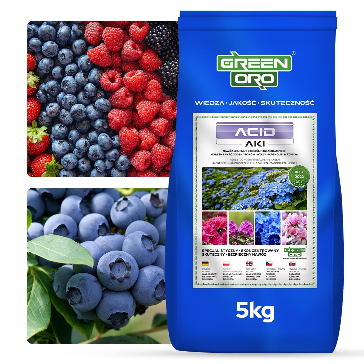 ACID AKI 5kg Fertilizante de otoño para arándanos y todas las plantas acidófilas