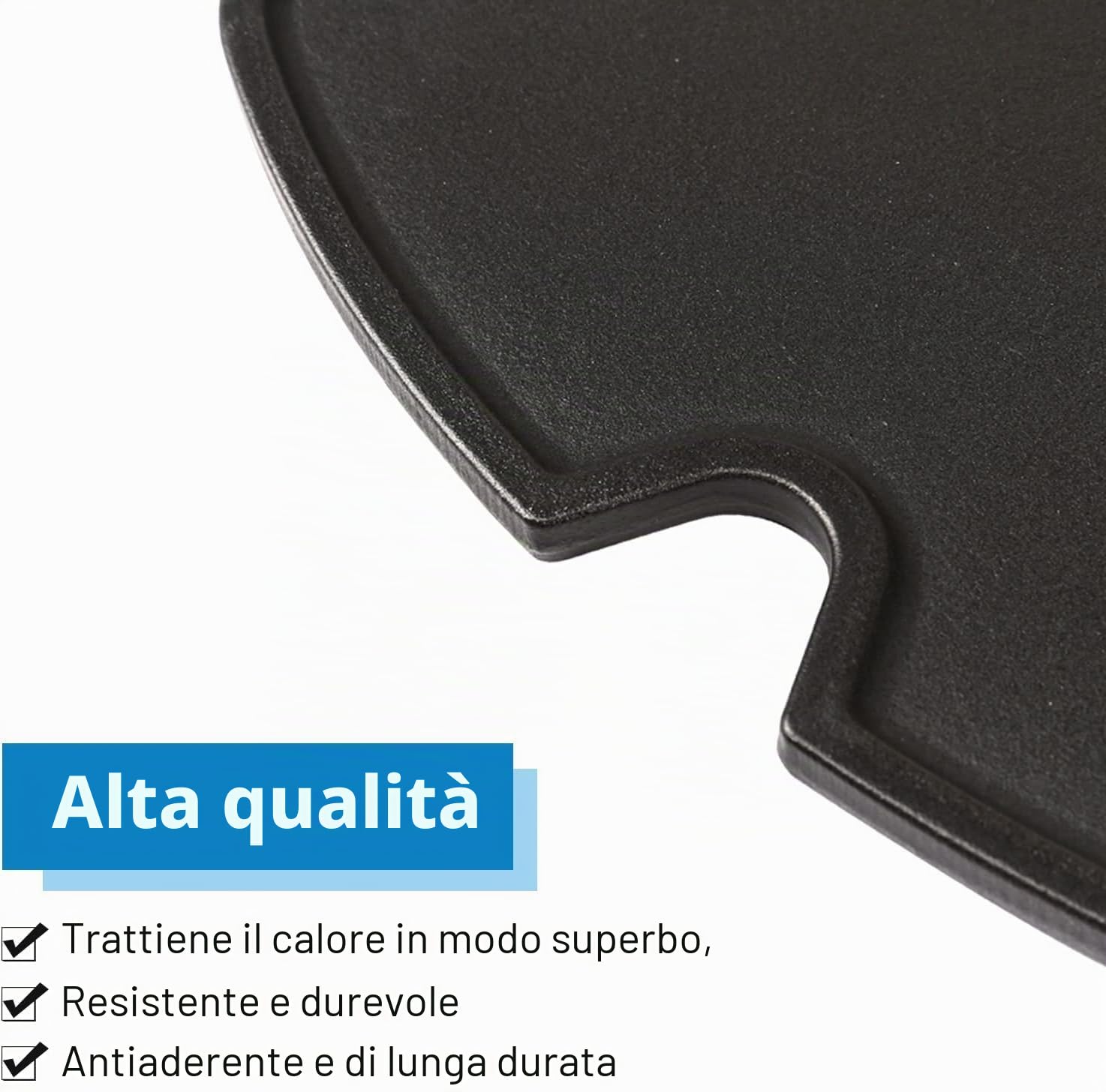 Denmay Piastra in Ghisa per Barbecue a Gas Portatile Weber Traveler - Ricambio per Griglia, 1 Pezzo