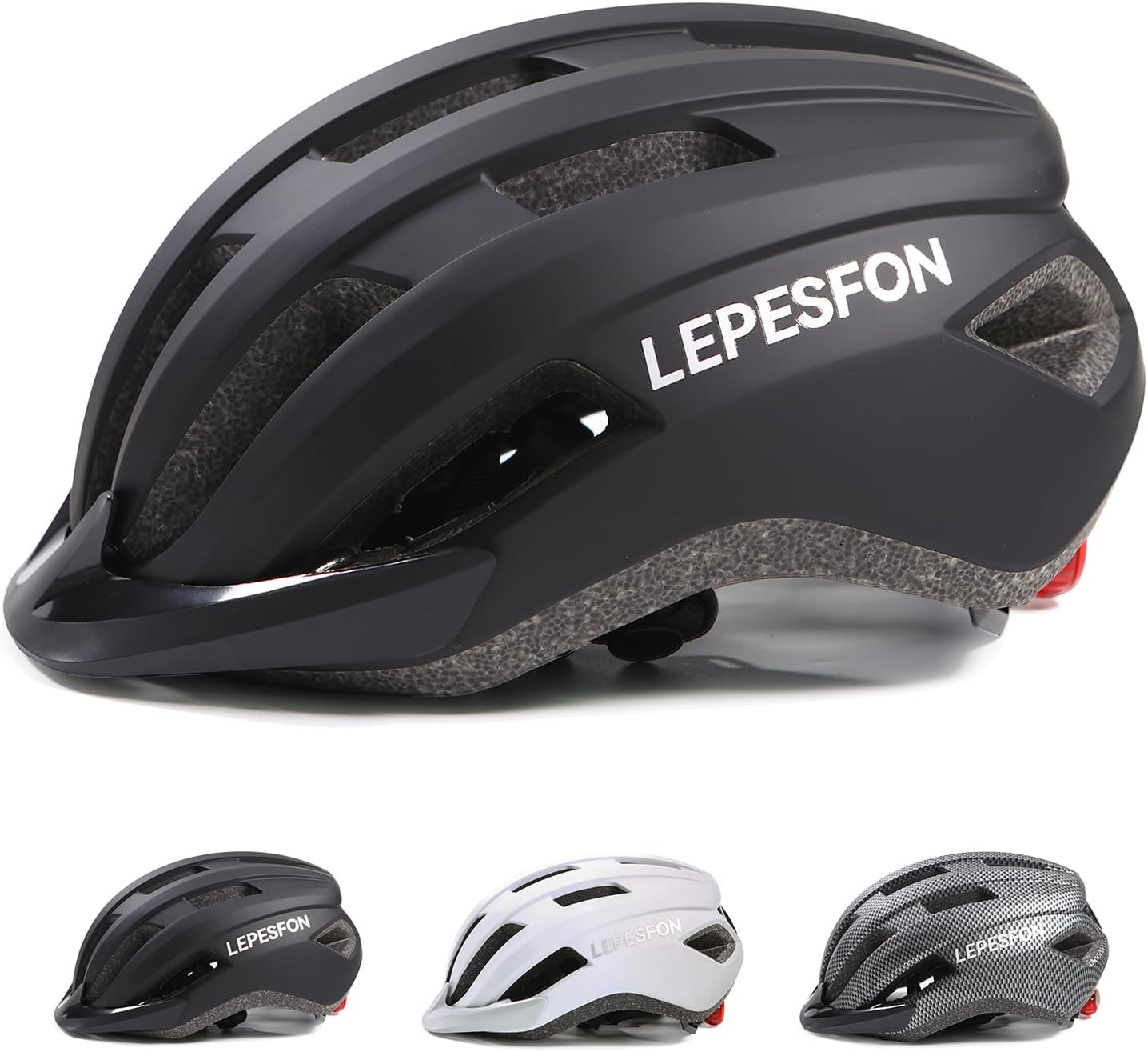 Bike Helmet Men Mountain Bike Helmet Women Adjustable Lightweight Breathable MTB Road Helmets Adults LEPESFON with Visor for Commuting 56-61cm