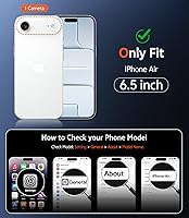 Vista 2 de FNTCASE para iPhone Air Case Clear: Fundas magnéticas para teléfono con protector de pantalla a prueba de caídas, compatibles con Magsafe, delgadas