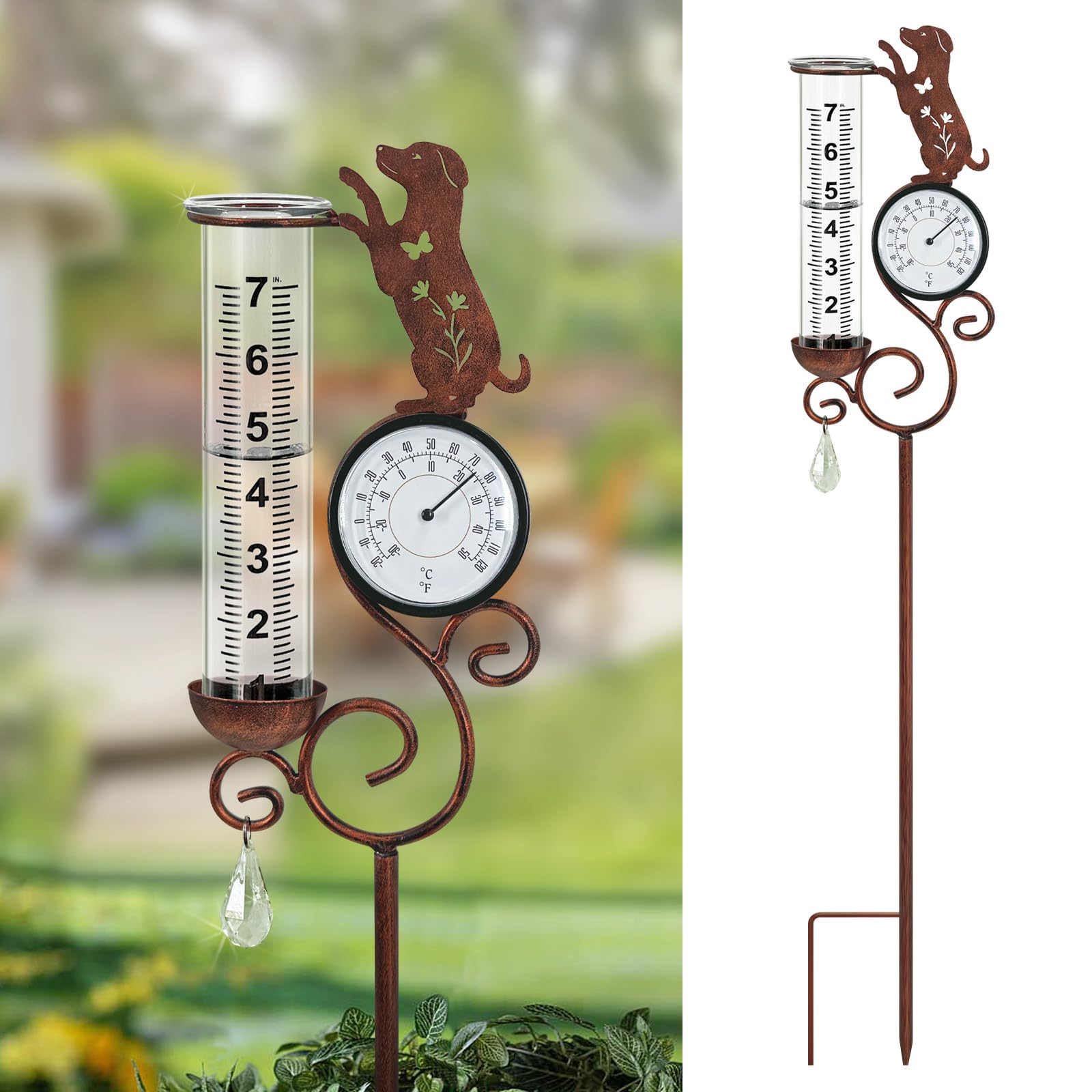 Photo 1 of Nalunelawn Dog Rain Gauge with Beagle Decor
