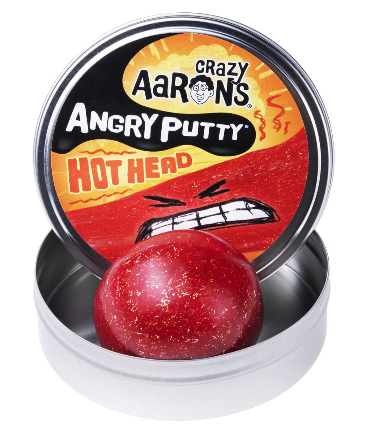 Crazy Aaron's Thinking Putty Hot Head - Putty That Fights Back - The More You Stretch The Stronger It Gets - Hot Red, Never Dries Out