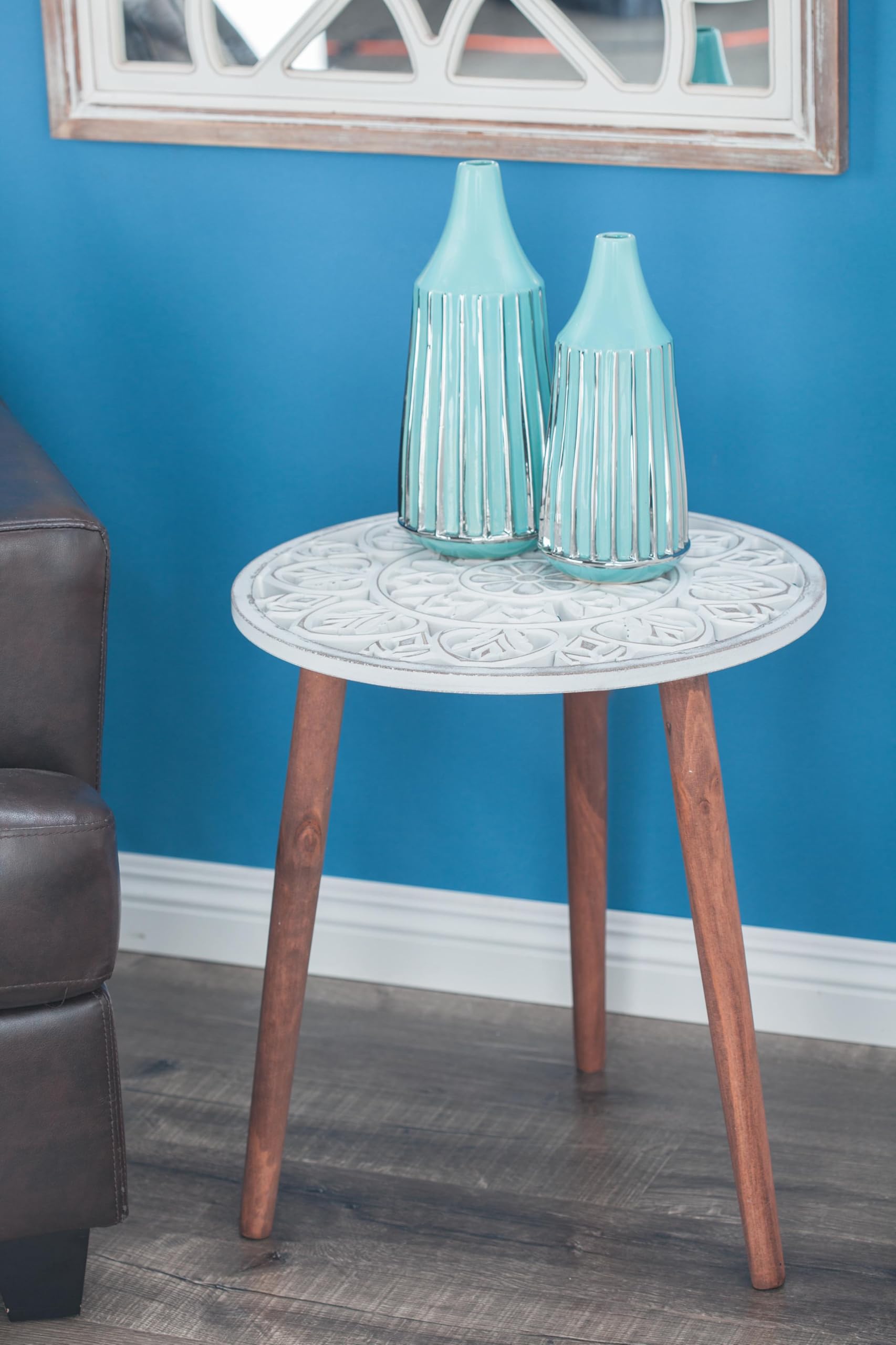 Amazon｜Deco 79 木製フローラルハンドメイドサイドエンドアクセント