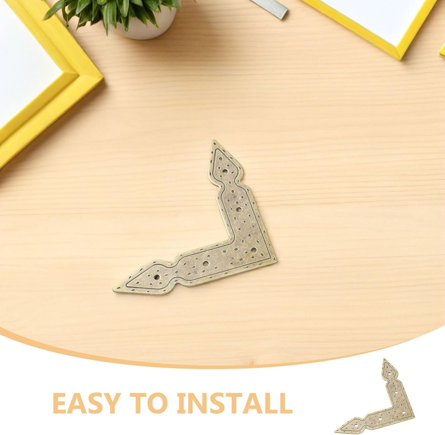 4 Pcs Retro Metal Book Corner Protectors for Planners