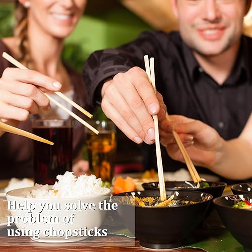 Miniatura 6 de Patelai 5 pares de palillos reutilizables para practicar palillos chinos para muchas edades, adultos, principiantes, entrenadores o estudiantes