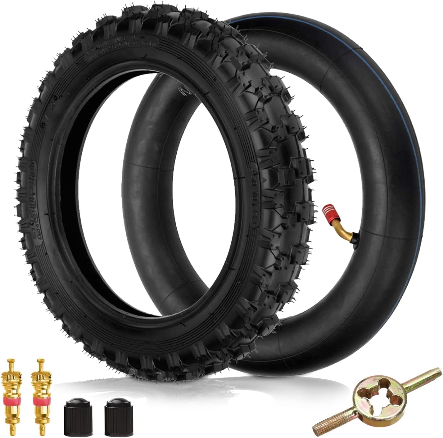 FVRITO 2.50-10 Dirt Bike Tire and Inner Tube Compatible with XR50 CRF50 QG-210 Baja DR49 TaoTao DB10 PW50 JR50 DR-Z70 Pit Bike Motovox MVX70 SYX Moto 50cc Mini Dirt Bike MX500 MX650 Dirt Rocket Parts