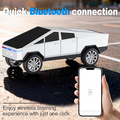 Miniatura 5 de Futuristic Truck Model Bluetooth Replica Speaker with LED Display Screen  Considerate Gift for Car Design Fans & Audio Users, TWS Stereo, FM, USBTF