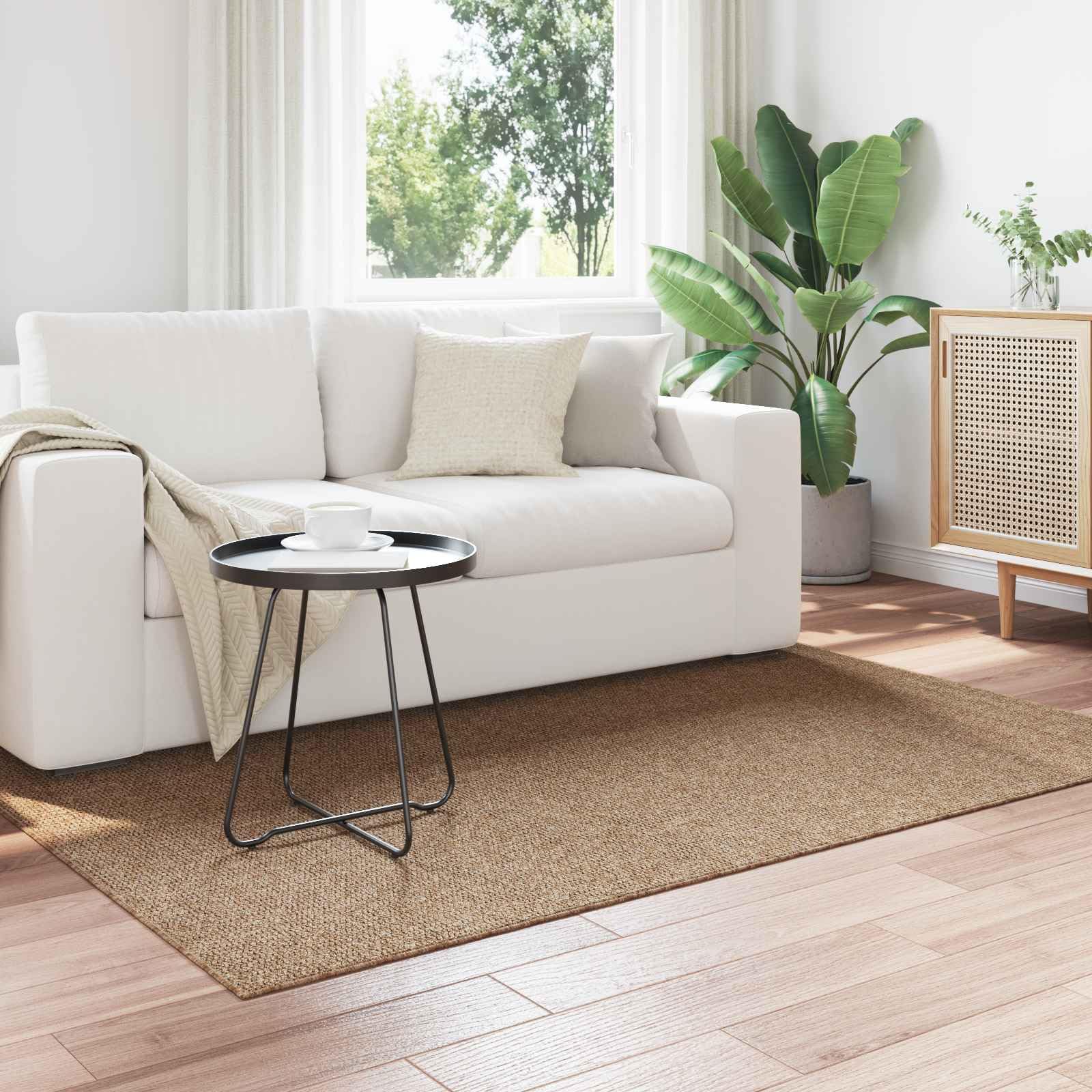 Tapis rectangulaire en polyester, 170 x 120 cm, pour salon, couloir et terrasse, durable, antidérapant et lavable en machine à 60 °C
