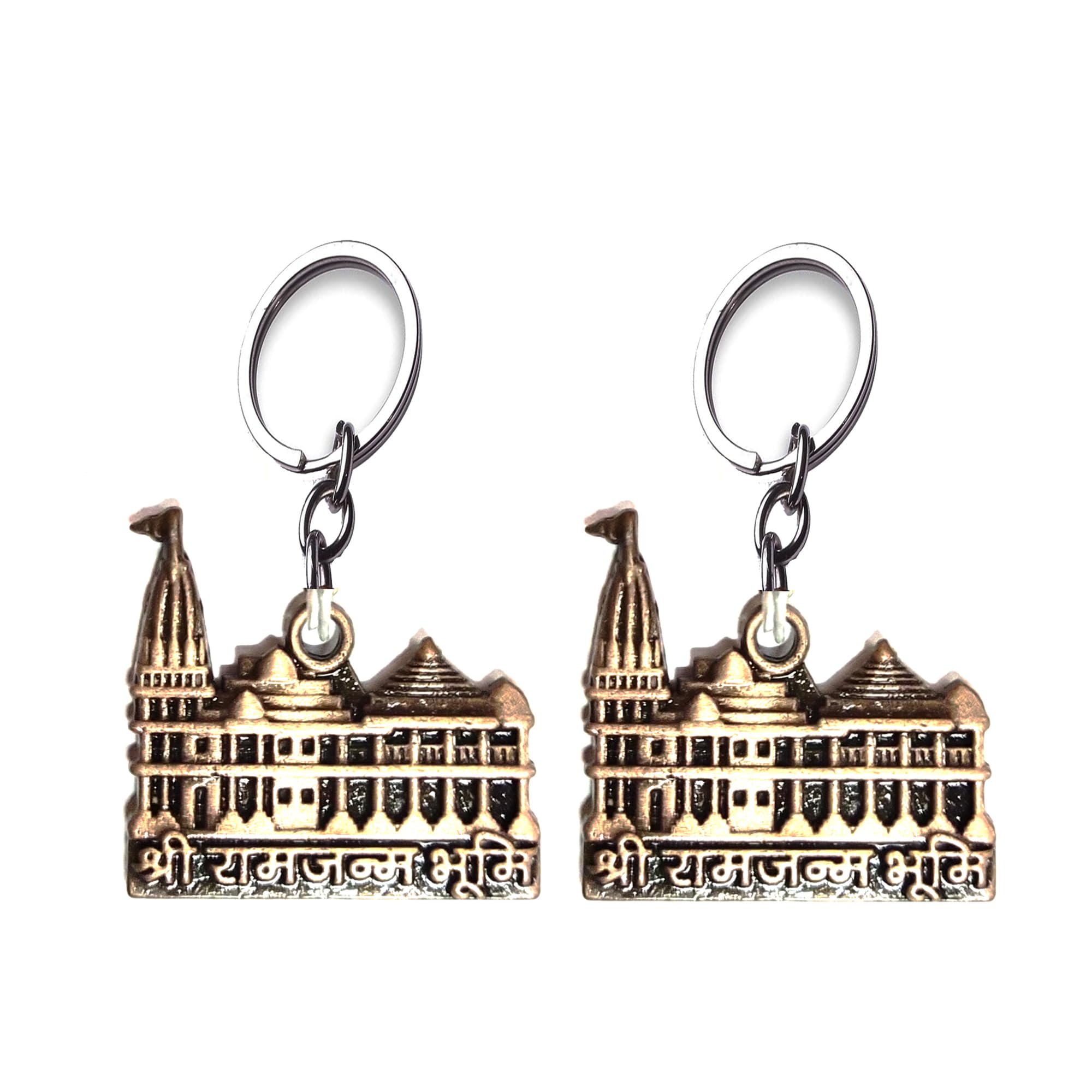Shree Ram Mandir/Sri Ayodhya Dham Double Sided Metal | Metallic Keychain Keyring Gift For Men, Women, Boys, Girls and Friends-picture-44