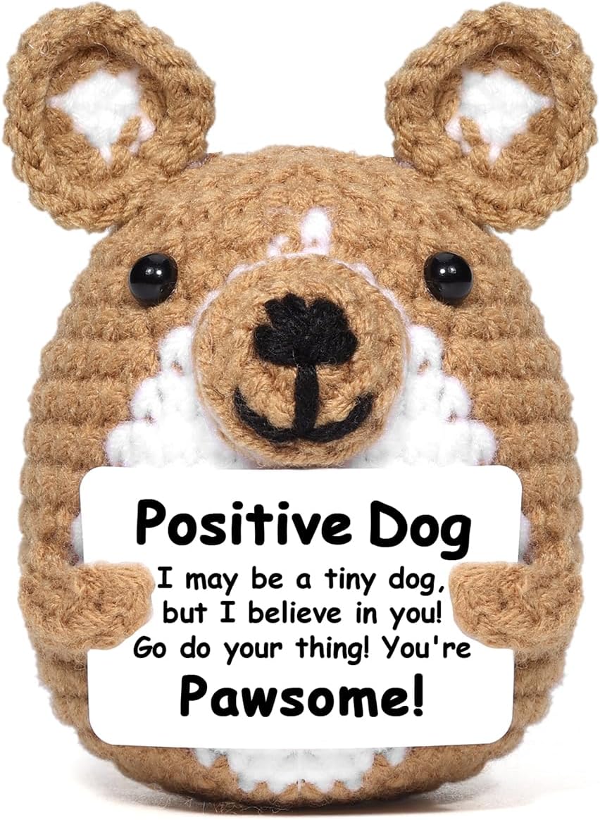AICase Funny Inspirational Crochet Positive Dog Mom Gifts for Women Men