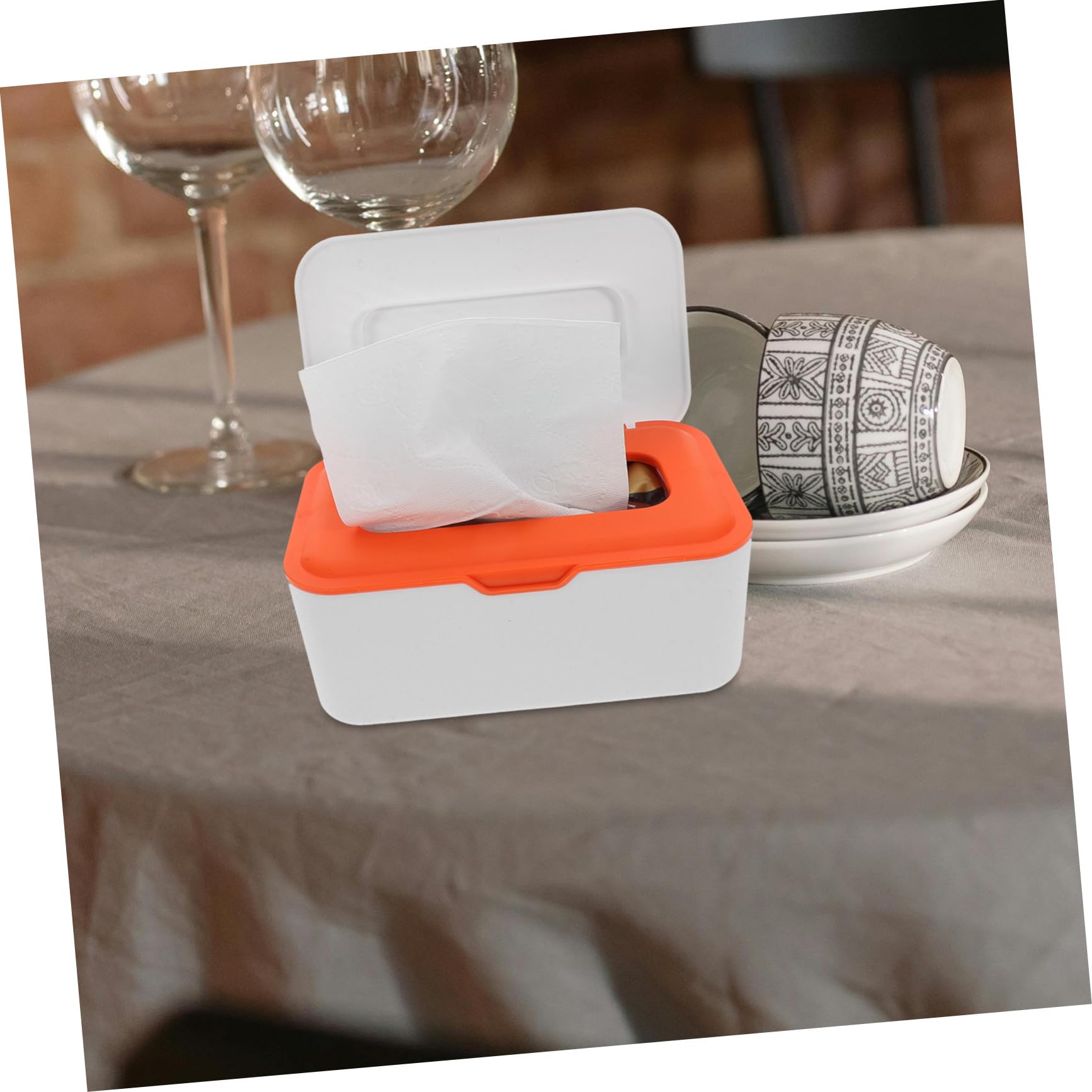 2 Stück-Pack Feuchttücher Behälter aus Pp mit Deckel Stilvoller und Eleganter Aufbewahrungsbox für Wohnzimmer und Badezimmer Praktische Versiegelte Wischbox