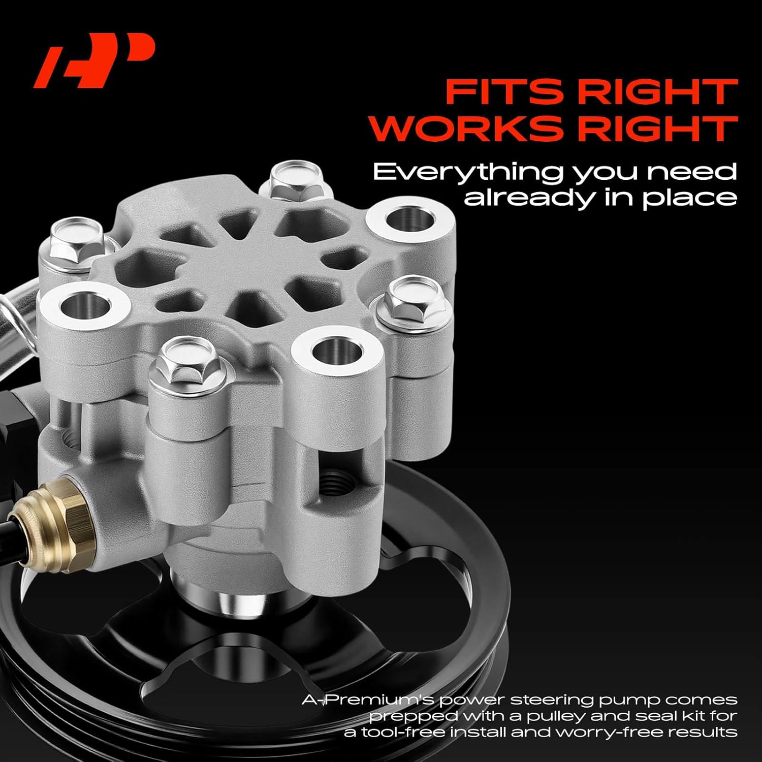 A-Premium Power Steering Pump, with Pulley & Sensor, Compatible with Toyota Camry 2010-2011, L4 2.5L Gas, Replace # 4431033190, 44310-06190
