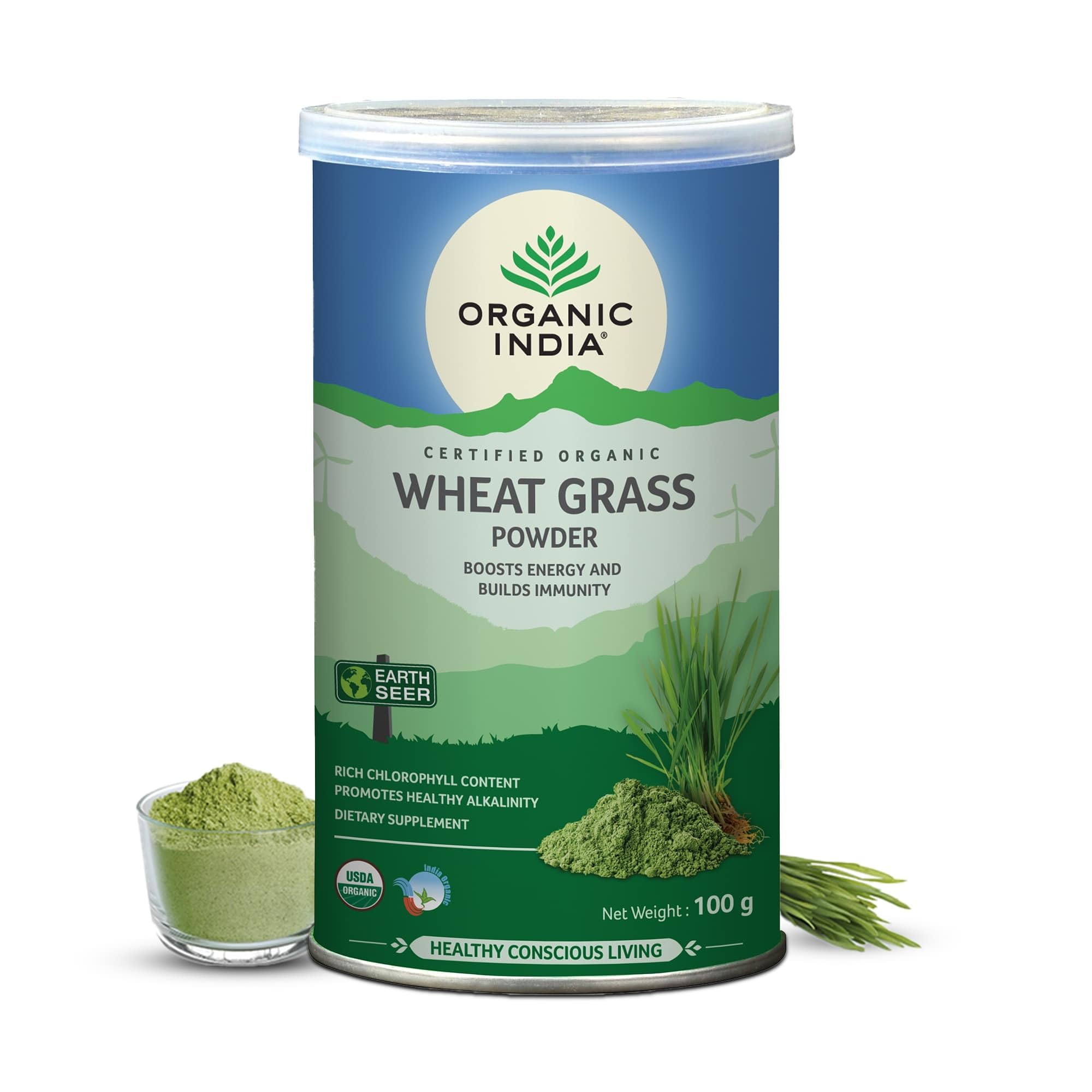 Organic India Wheat Grass - 100 g, Boost Stamina powder (B074N99PJ6) Amazon Price History, Amazon Price Tracker
