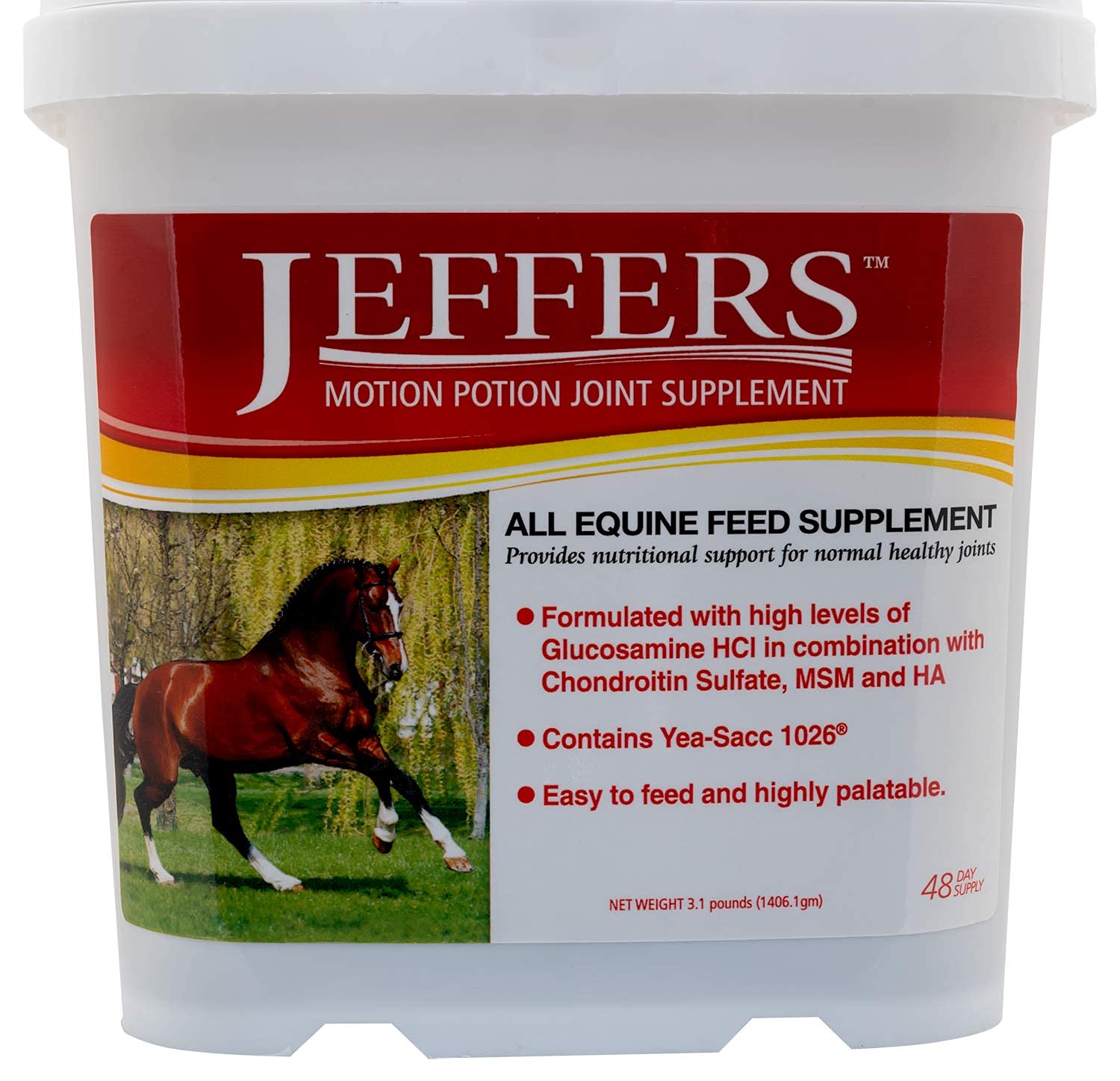 Motion Potion Pellets for Horses - 3.1 lb Tub | Joint Support, Mobility, and Comfort Formula for Equine Wellness