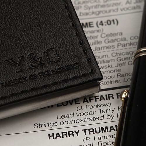 Miniatura 4 de Y&G Titular de la tarjeta de identificación de crédito con nombre de los hombres de cuero de la PU de la moda con, Azul, Gris-c.a.u.f.us.045,