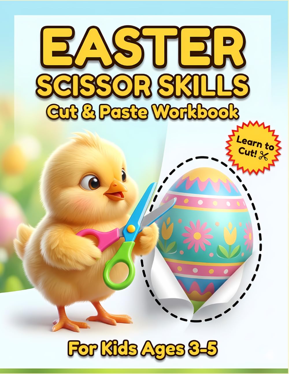 Easter Scissor Skills Activity Book: A Fun Cut and Paste Workbook for Kids Ages 3-5 (TinyJoy Easter Activity Boosters)