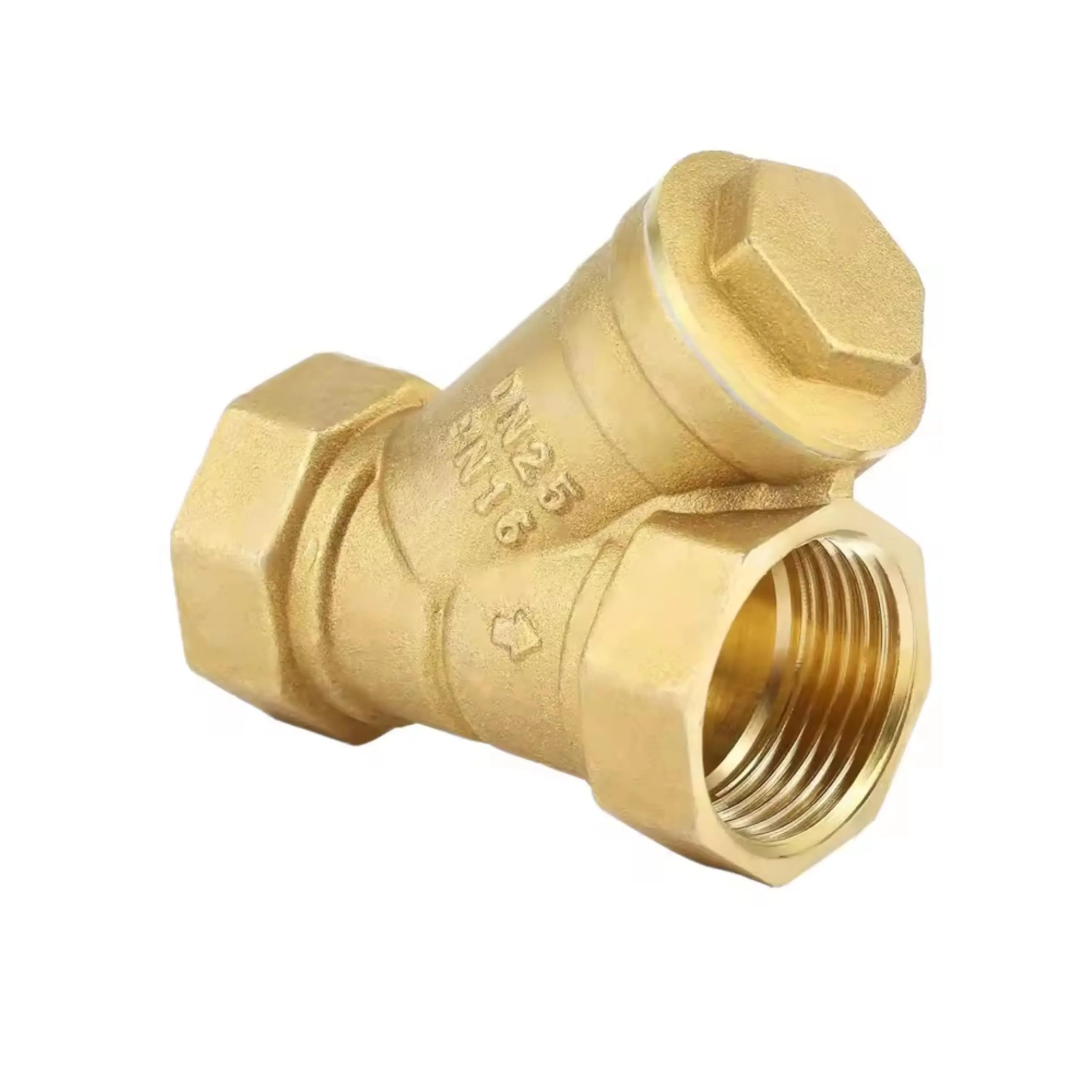 Valvole di sicurezza Valvola di ritegno a Y in ottone da 2 pollici con filettatura femmina, valvola a 3 vie, per filtrare acqua, acqua, ecc. Impurità Valvola di Sovrappressione