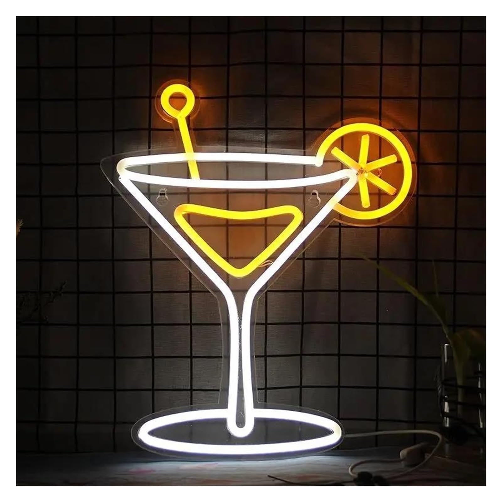 LEMST Signs Lamp Cocktail Neon Sign Light Dimmable for Room Home Pub Restaurant Cafe Party Bar Game Room Birthday Wall Decor USB Powered 30cmx35.45cm
