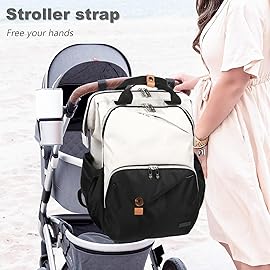 Hap Tim Baby Diaper Bag for Boys Girls, Large Backpack Diaper Bags with Double Compartments, Baby Registry Search Shower Gifts Stuff Newborn Must Haves7340-BH