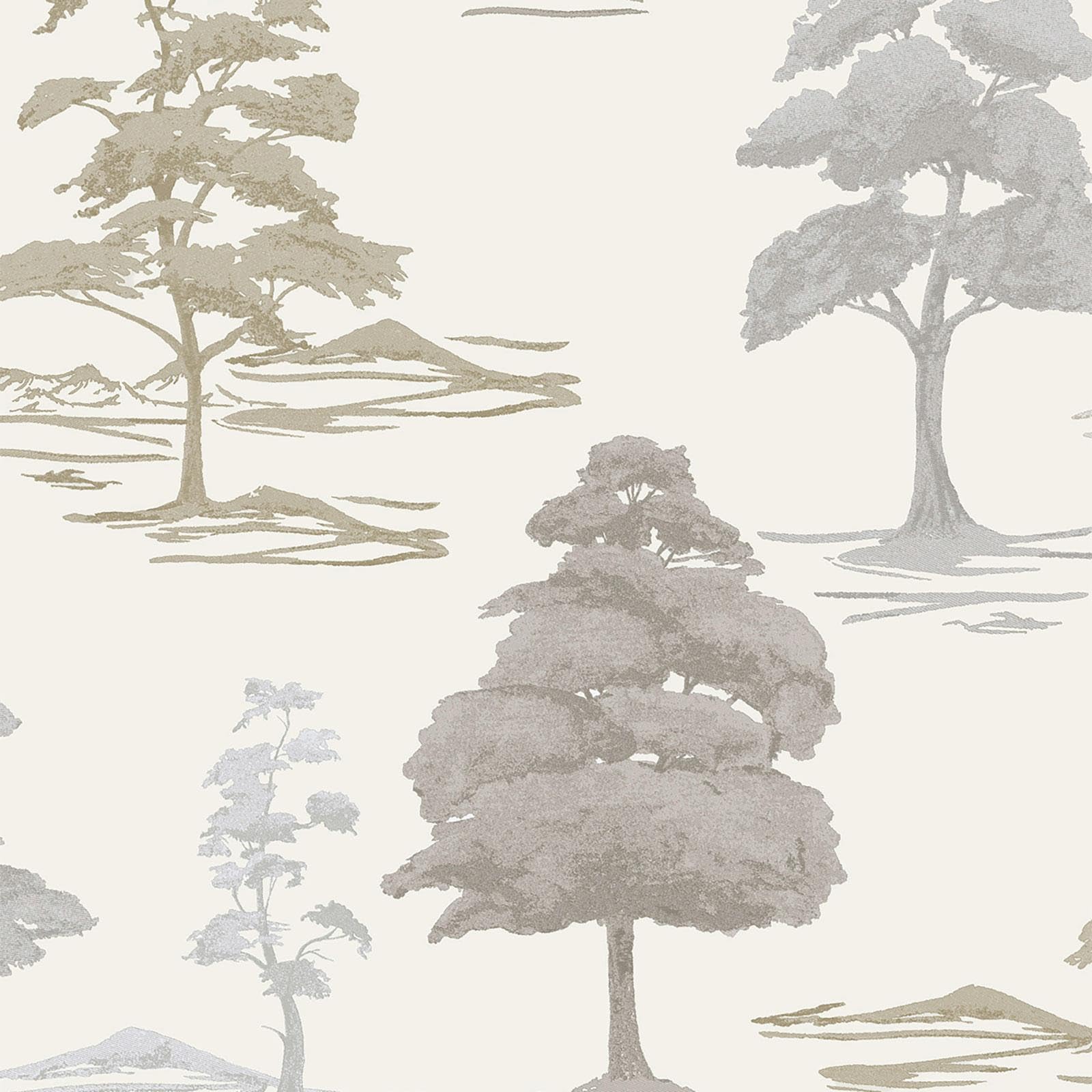 Belgravia Decor Carlotta Tree Cream Wallpaper