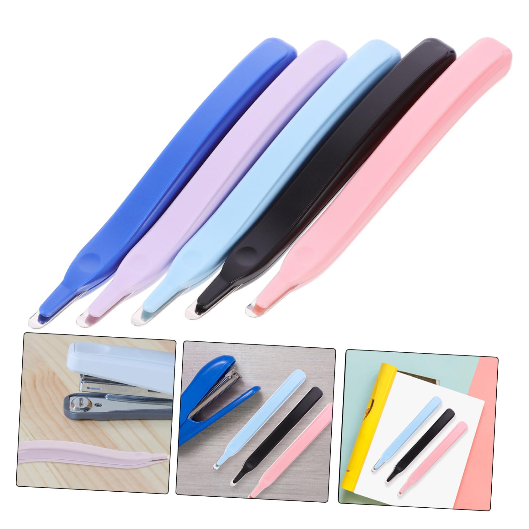 Gadpiparty 4 Set Strumento Di Rimozione Dei Punti Metallici Picket Fare Leva Manuale Attrezzo Levapunti Heavy Duty Bastoncino Levapunti Rimuovi Cucitrice Per Ufficio Plastica 5 Pezzi*4