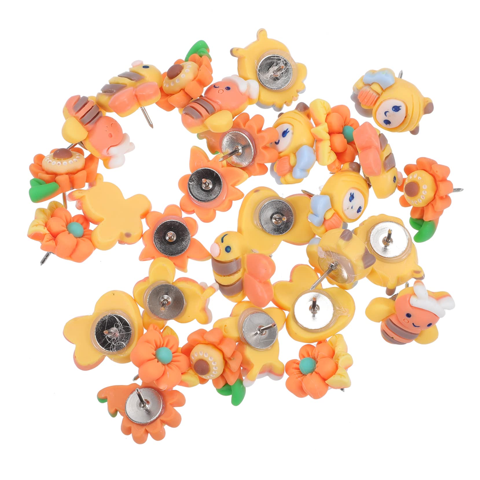 Angoily 5 Sätze Wanddekorative Thumbtacks Daumennägel Stifte Groß Zeichnung Dekorative Reißzwecke Runde Reißnägel Foto Reißnägel Niedliche Ziernägel Neuartige Reißzwecken Harz 30 Stück * 5