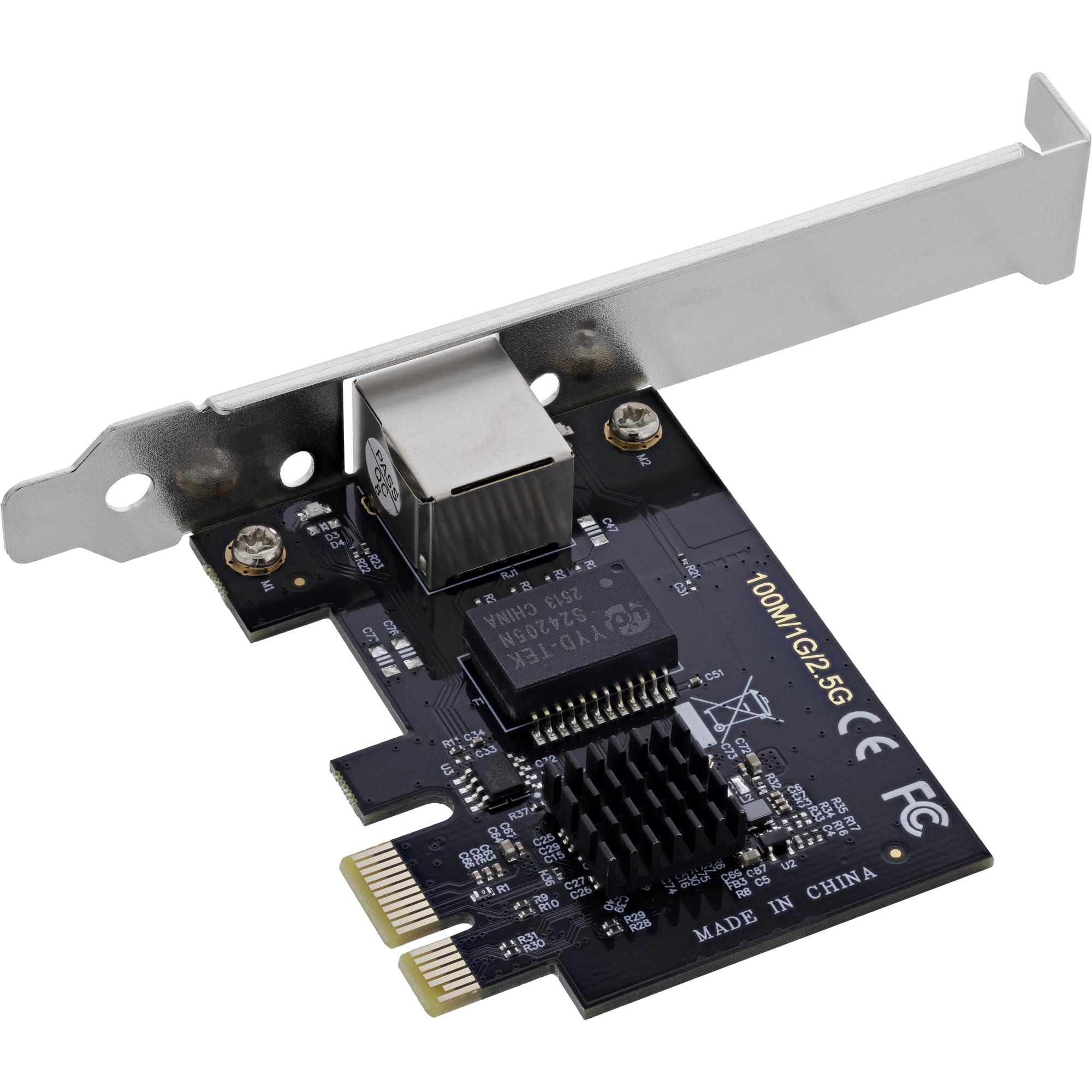 Inline 2,5-Gigabit karta sieciowa do PC, PCIe x1, karta RJ45 LAN, Realtek RTL8125B, Wake-on-LAN, VLAN, kompatybilna z Linux, 55125T