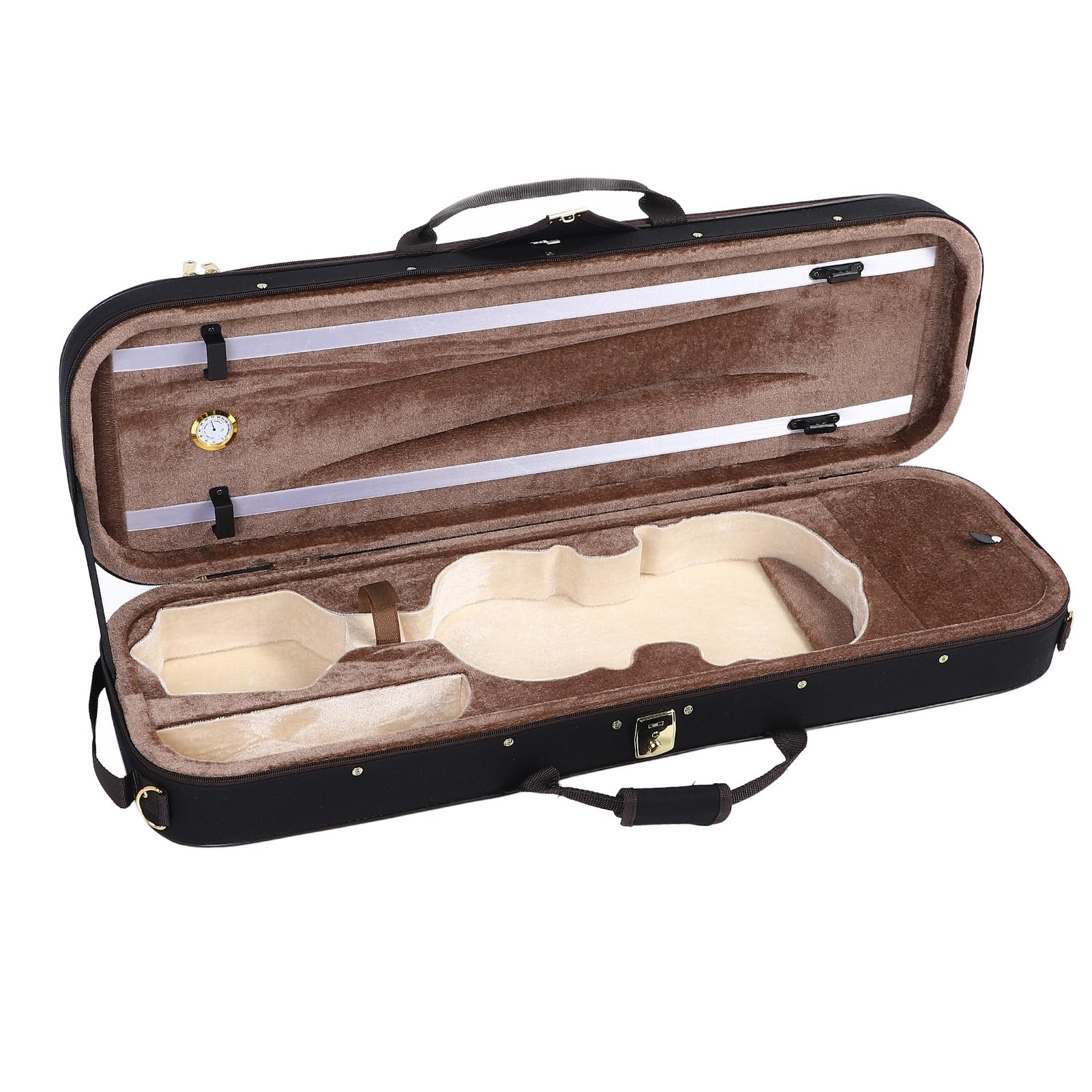 Fdit 4/4 Laptop -Mize Violin Alcivicure con Higrometro per Musicisti e Materiale in Schiuma in Tessuto Oxford