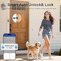 Vista 7 de Cerradura inteligente, cerradura de puerta de entrada sin llave, cerradura inteligente de huellas dactilares, cerraduras inteligentes digitales