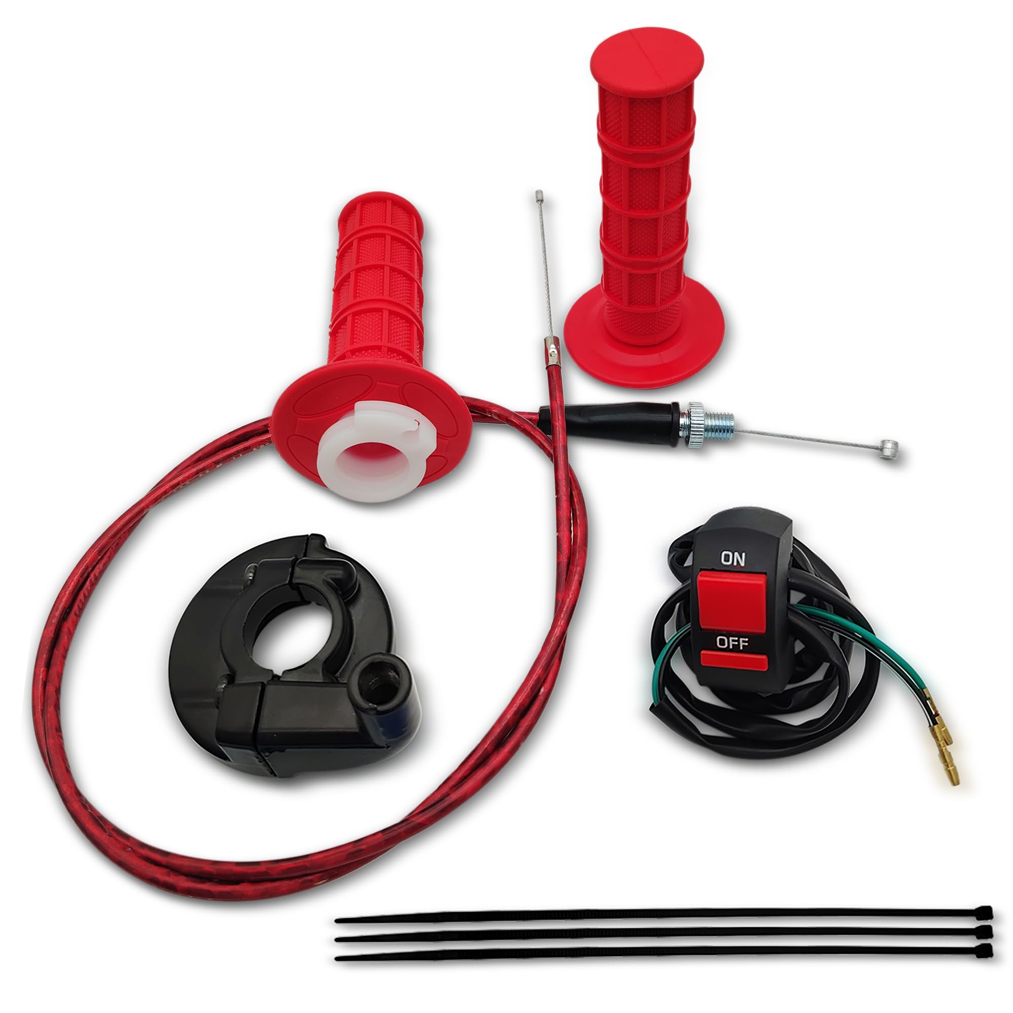 7/8" Handle Grip Twist Throttle Cable Kit For 50cc-250cc ATV, Dirt Bike & Mini Bikes - Compatible With Honda CRF Models - View #4