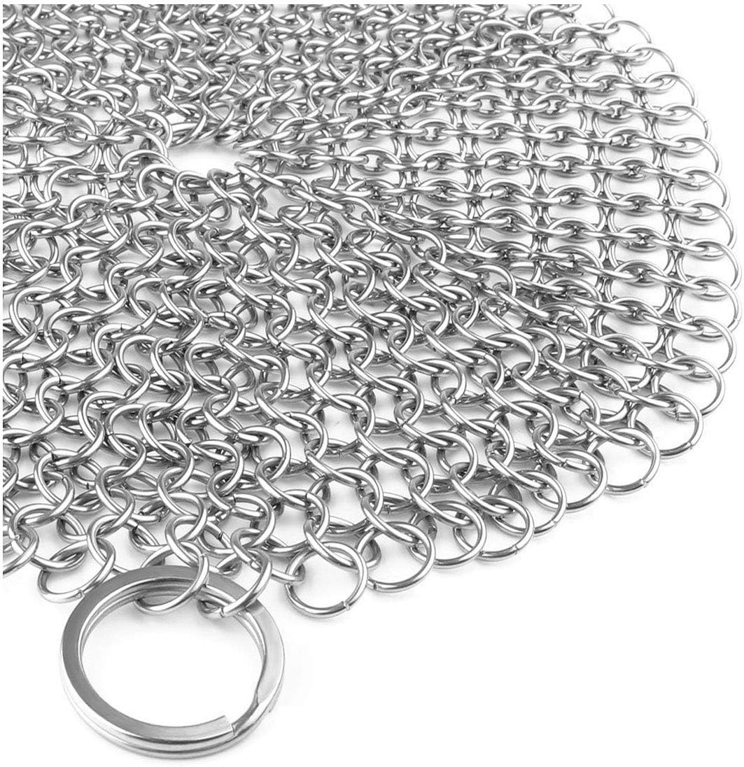 KitCast The Original 7" Stainless Steel Cast Iron Cleaner Chainmail Scrubber for Cast Iron Pan Pre-Seasoned Pan Dutch Ovens Waffle Iron Wok Cauldron Tortilla Press Hibachi Griddle with eBook (KCC316) KitCast The Original 7" Stainless Steel Cast Iron Cleaner Chainmail Scrubber for Cast Iron Pan Pre-Seasoned Pan Dutch Ovens Waffle Iron Wok Cauldron Tortilla Press Hibachi Griddle with eBook (KCC316)