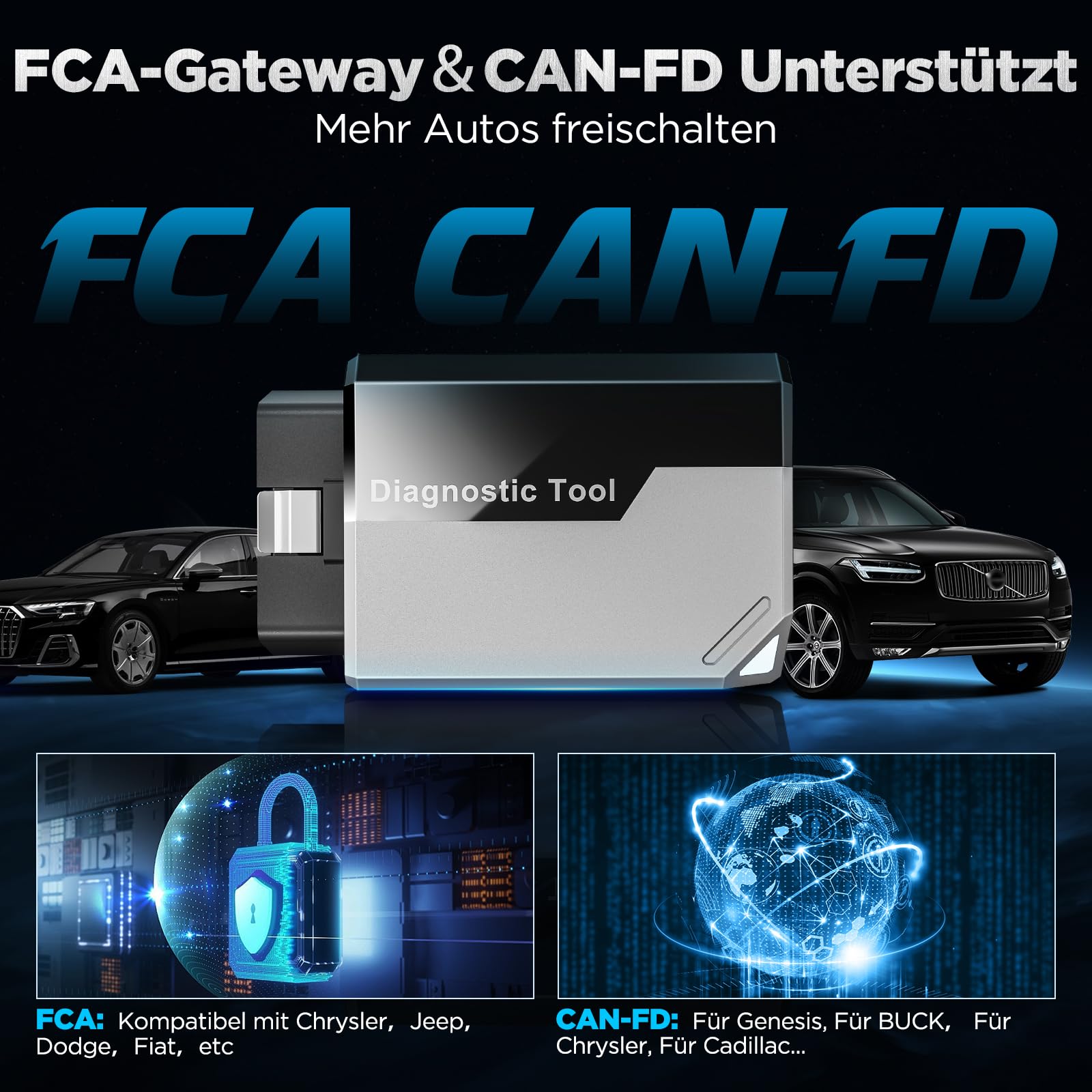 KINGBOLEN EDIAG Elite OBD2 Diagnosegerät Bluetooth,Auto Auslesegerät mit Vollständige System,15 Resets und Aktiver Test, Fahrzeugleistungstest für iPhone & Android,FCA und Can FD,Lebenslange Updates.