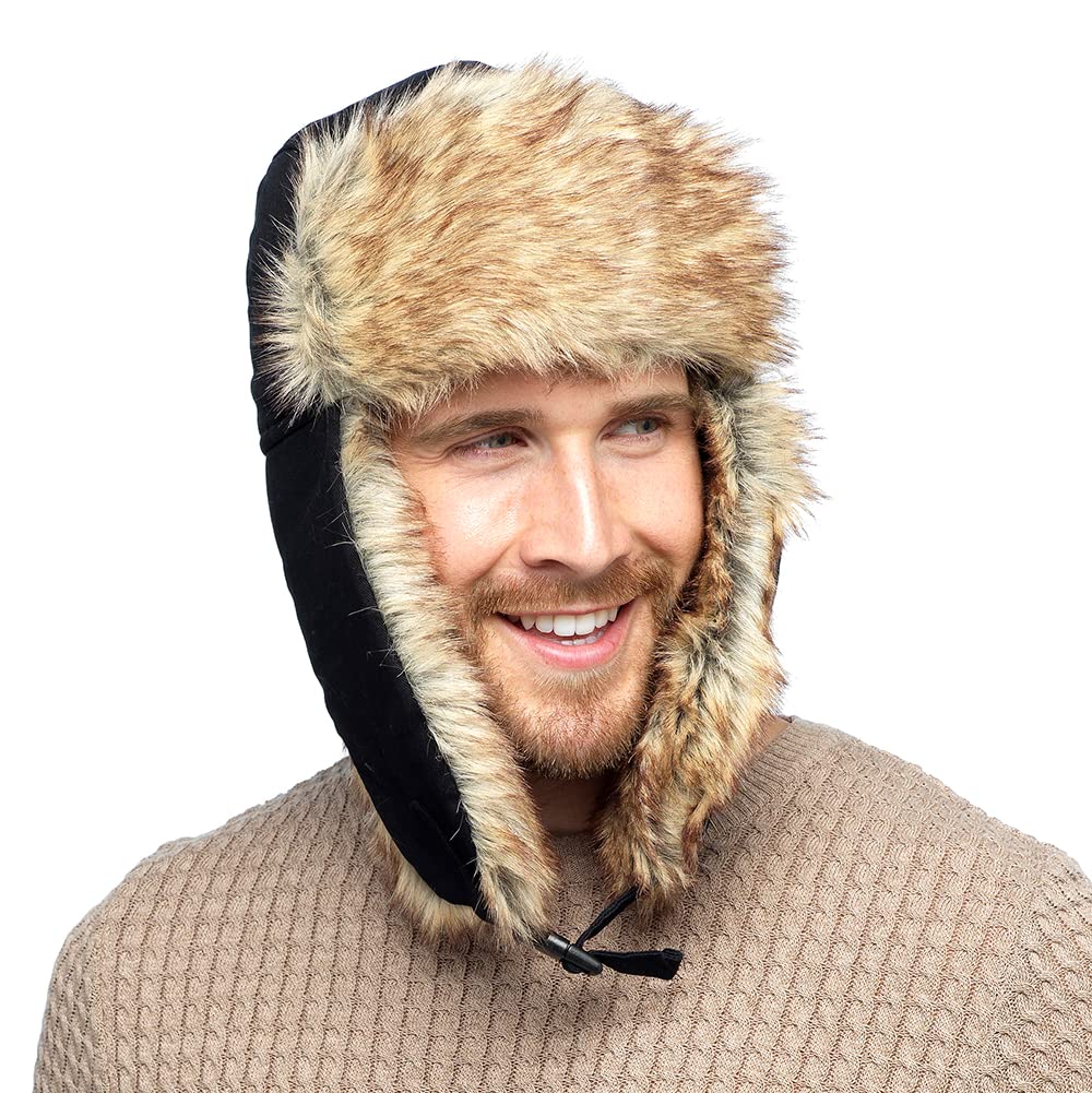 IUEG Men Trapper Hat Keeping Warm While Skating, Skiing Other Outdoor Activities
