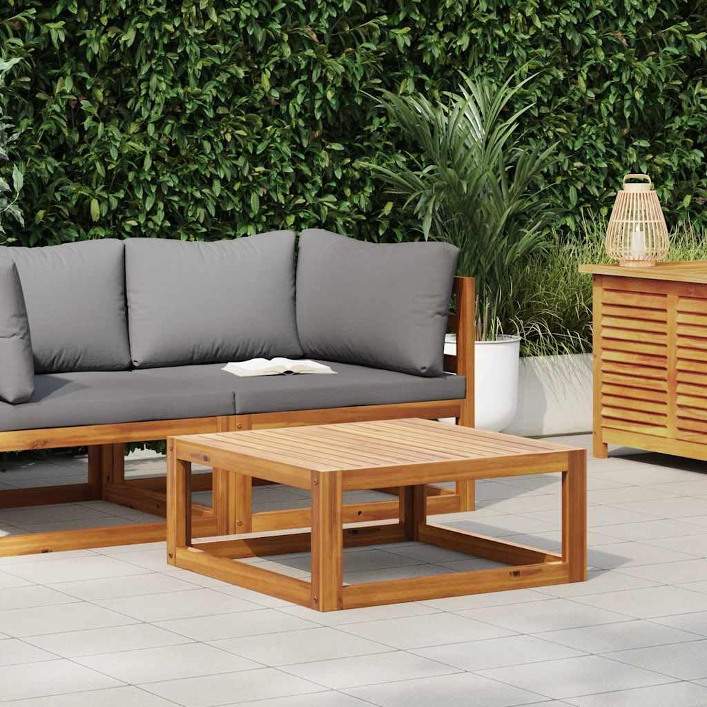 Tavolino da Giardino 68x68x29 cm Legno Massello Acacia | Struttura bassa a doghe ideale per terrazzo, patio o bordo piscina, adatta a servire bevande e snack all'aperto.