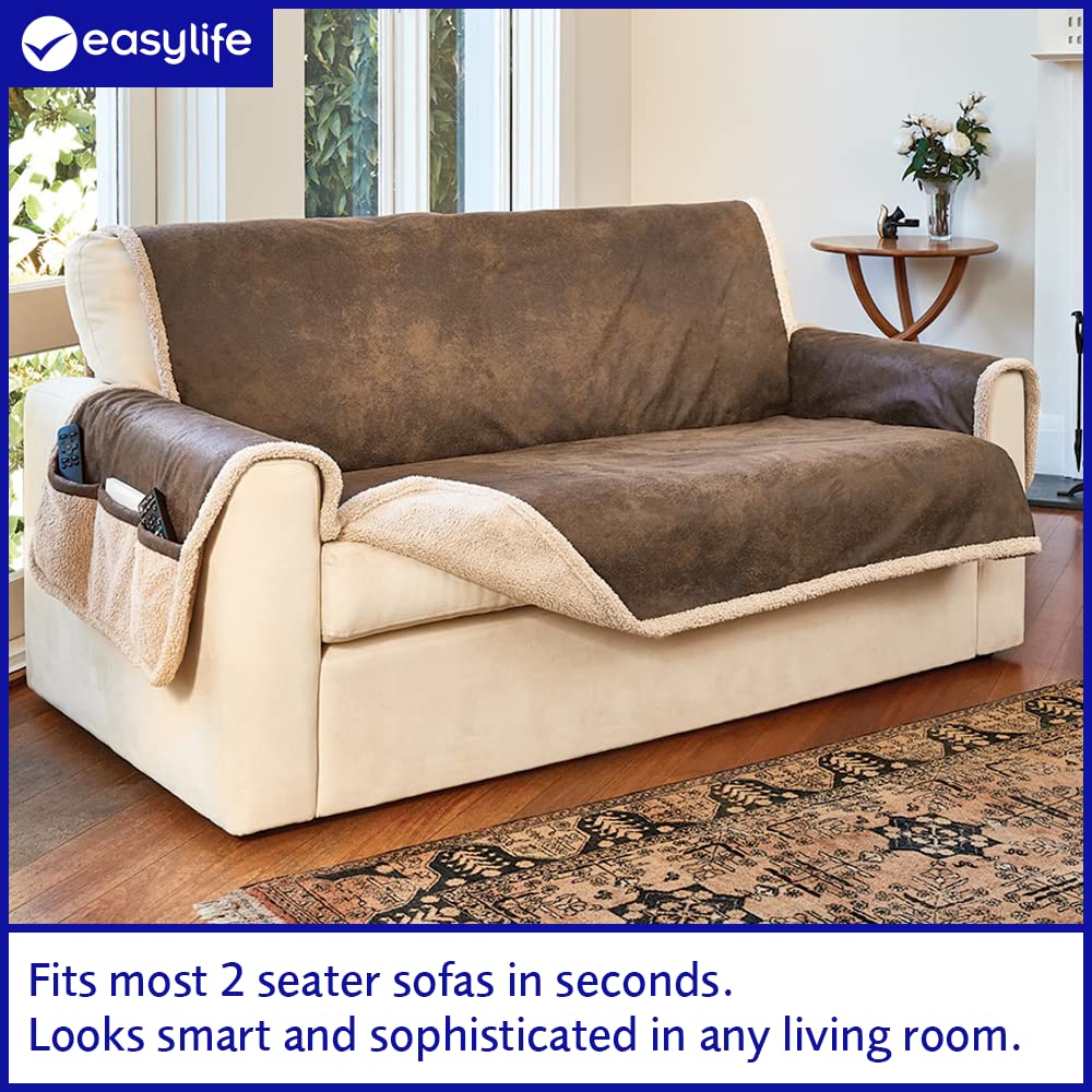 PureFit Reversible Loveseat Cover, Waterproof & Scratch Resistant Furniture Protector For Pets - View #9