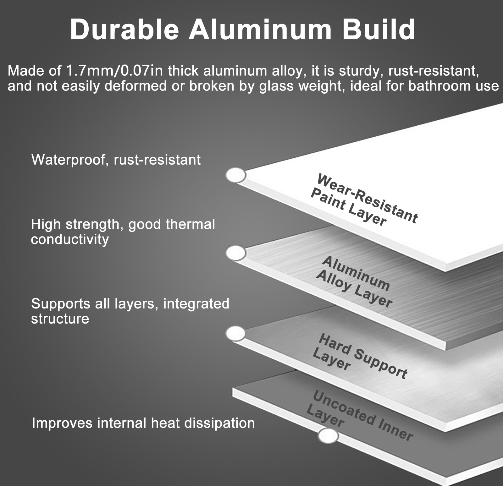 Cristal de ducha con canal F profundo, perfil de montaje en techo de pared de aluminio para panel de 1/3 3/8 1/2 pulgadas de grosor, retenedor de puerta sin marco de baño