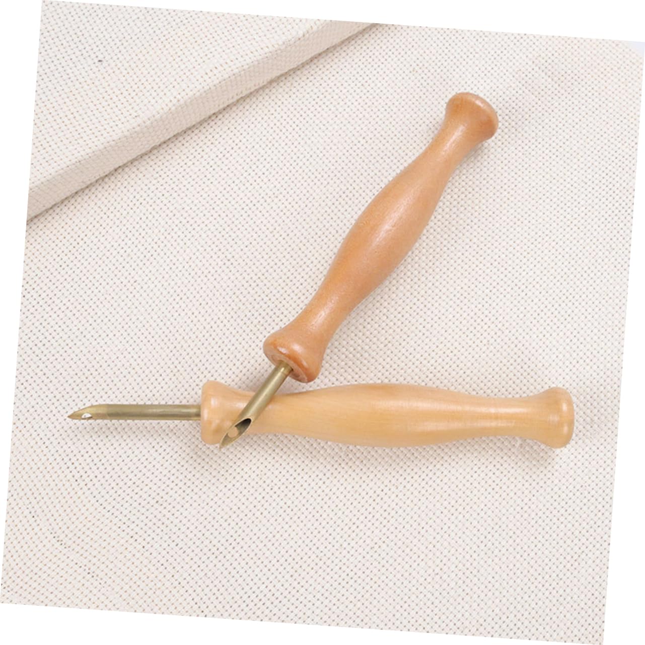 DOITOOL Wooden Handle Embroidery Pen Kit for DIY Craft Comfortable Lightweight Threader for Thick Thread Durable Needle Tools for Sewing and Embroidery Projects