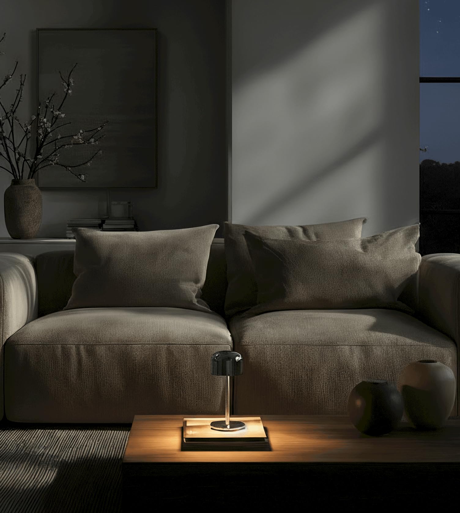 NEONA CORA LED Tischleuchte kabellos mit Akku – Dimmbare Tischlampe mit Touch-Sensor und Memory-Funktion, warmweiß, Indoor und Outdoor, 10 Std. Laufzeit, LED fest integriert (Chrom)