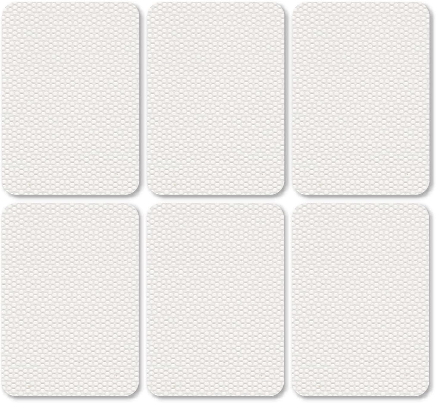 6 Pack of Small Clear egrips Rectangles 41x57mm / 1.6x2.25. Universal Anti-Slip Protective Grip Sticker