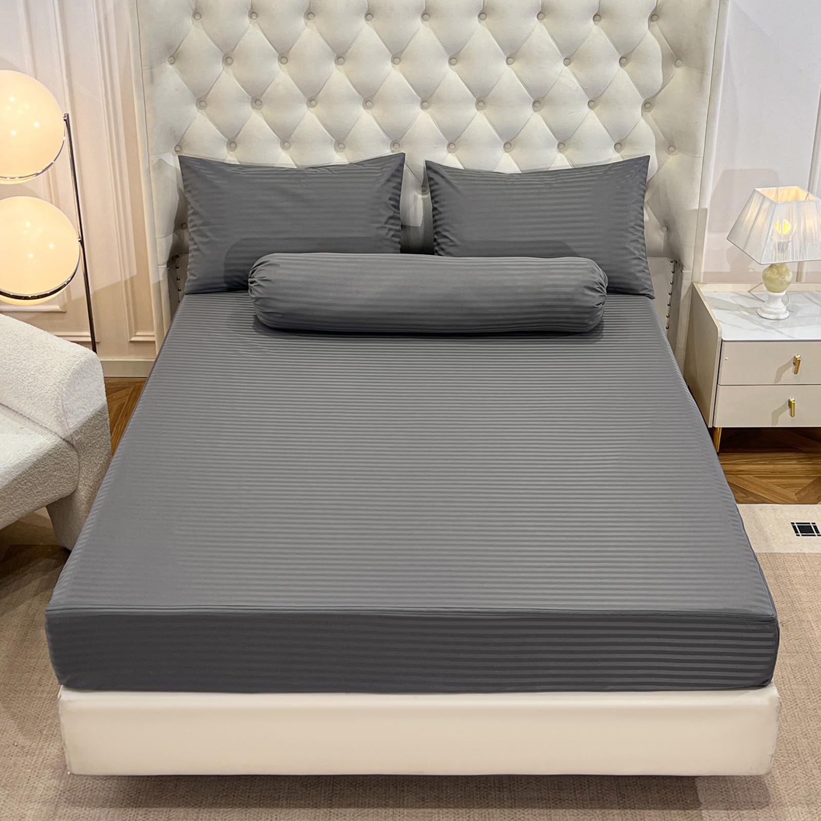 Protector de Colchón con Cremallera 4 Lados, Incluye 2 Fundas de Almohada