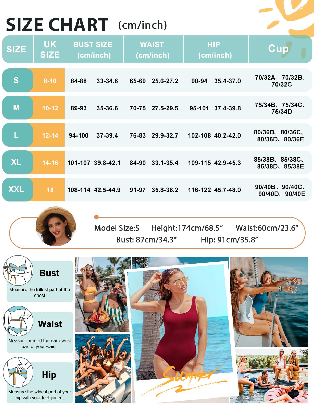 heekpek Costume da Bagno Donna Intero Un Pezzo Costumi Interi Monokini Gradient Sportivo Swimwear Imbottito Brasiliana Swimsuit One Piece Push Up Beachwear