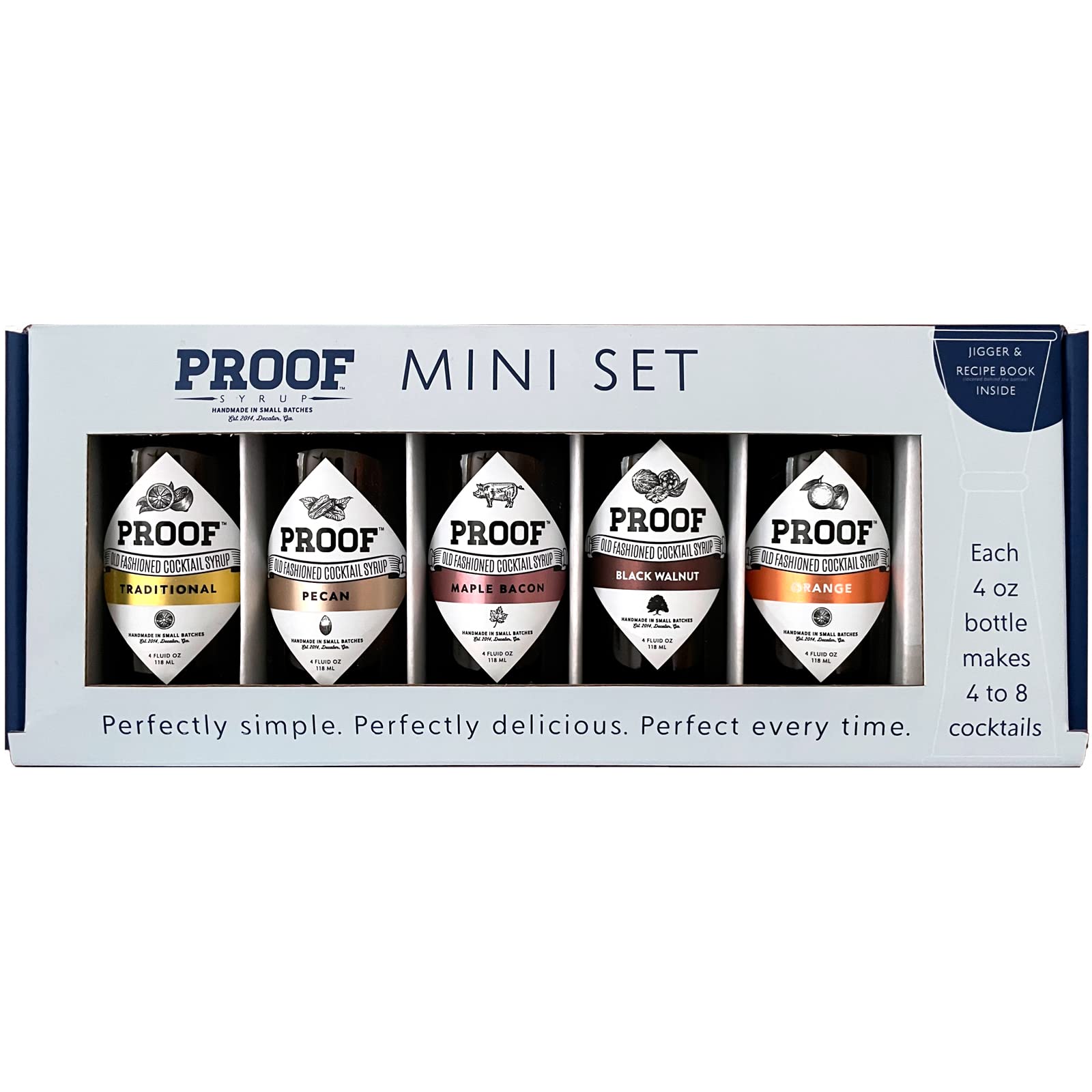 Buy Proof Old Fashioned Cocktail Mixer Set w/5 Flavors (4oz Bottles