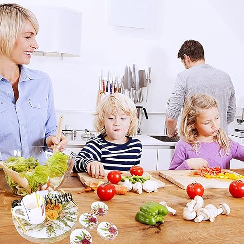 Miniatura 4 de Moldes de bandeja para kit de resina epoxi de 13.5 pulgadas de profundidad, moldes de silicona redondos grandes con 4 moldes de resina, molde de