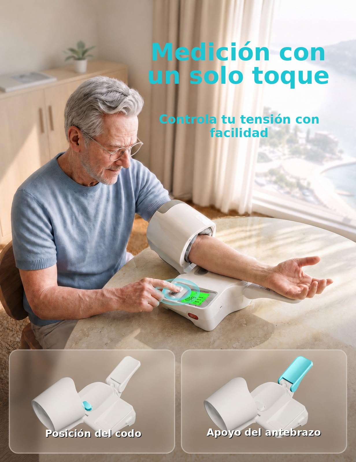 Tensiómetro Digital de Brazo con Pantalla LCD Grande