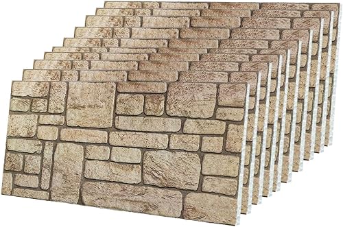 IZODEKOR Paneles de pared 3D efecto ladrillo, revestimiento de pared, techo, azulejos, interior y exterior, bricolaje, cocina, baño, dormitorio,