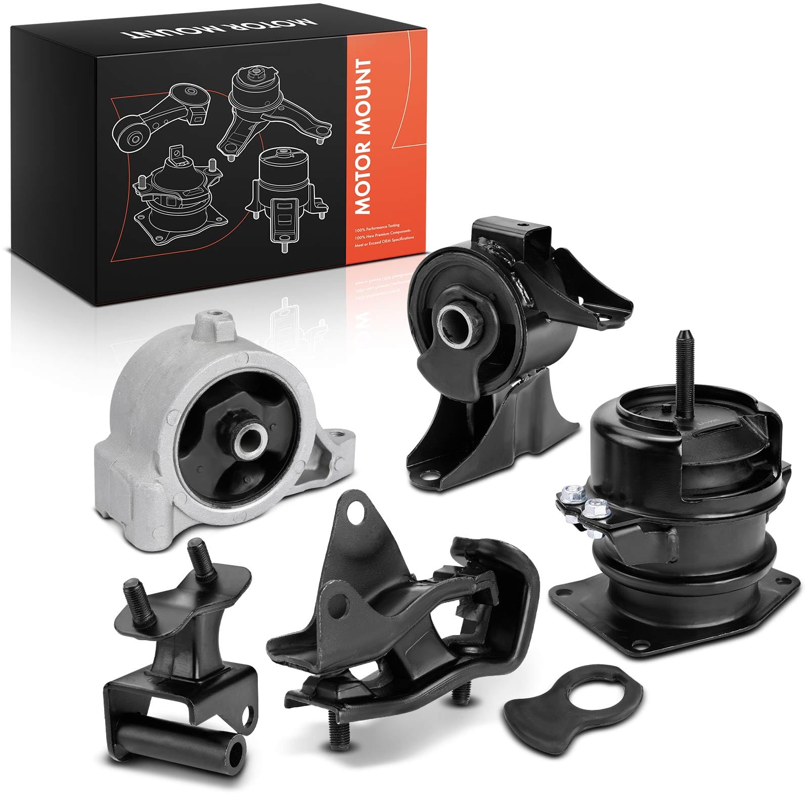 Frankberg 3 supporti motore + 2 supporti trasmissione anteriori e | 50806STWA01; Compatibile con: Pilot
