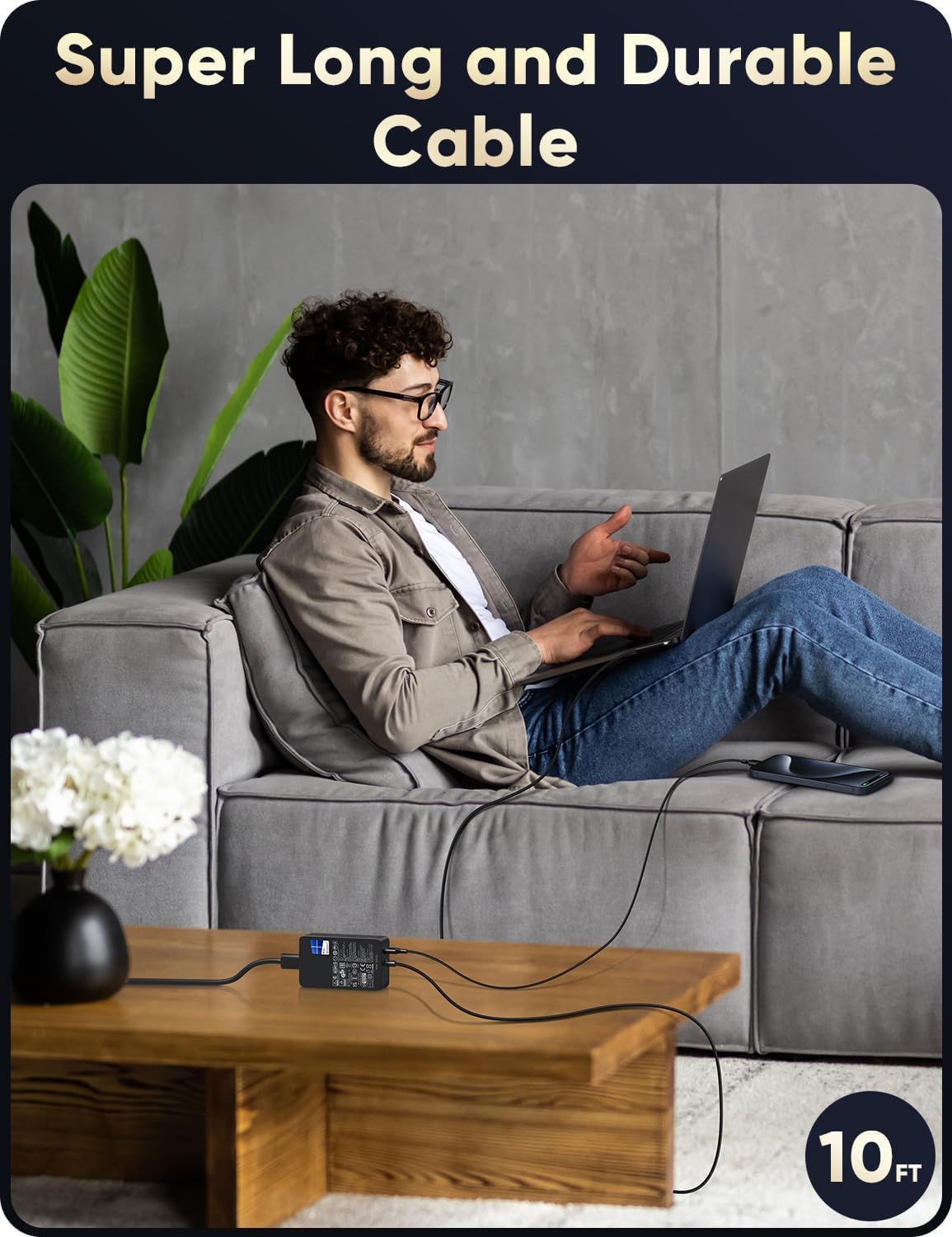 Caricatore Surface Pro 65W Surface Charger Compatibilità Microsoft Surface Pro 3/4/5/6/7/7+/8/9/10/11/12, Surface Laptop 1/2/3/4/5/6/7, Surface Go 1/2/3/4